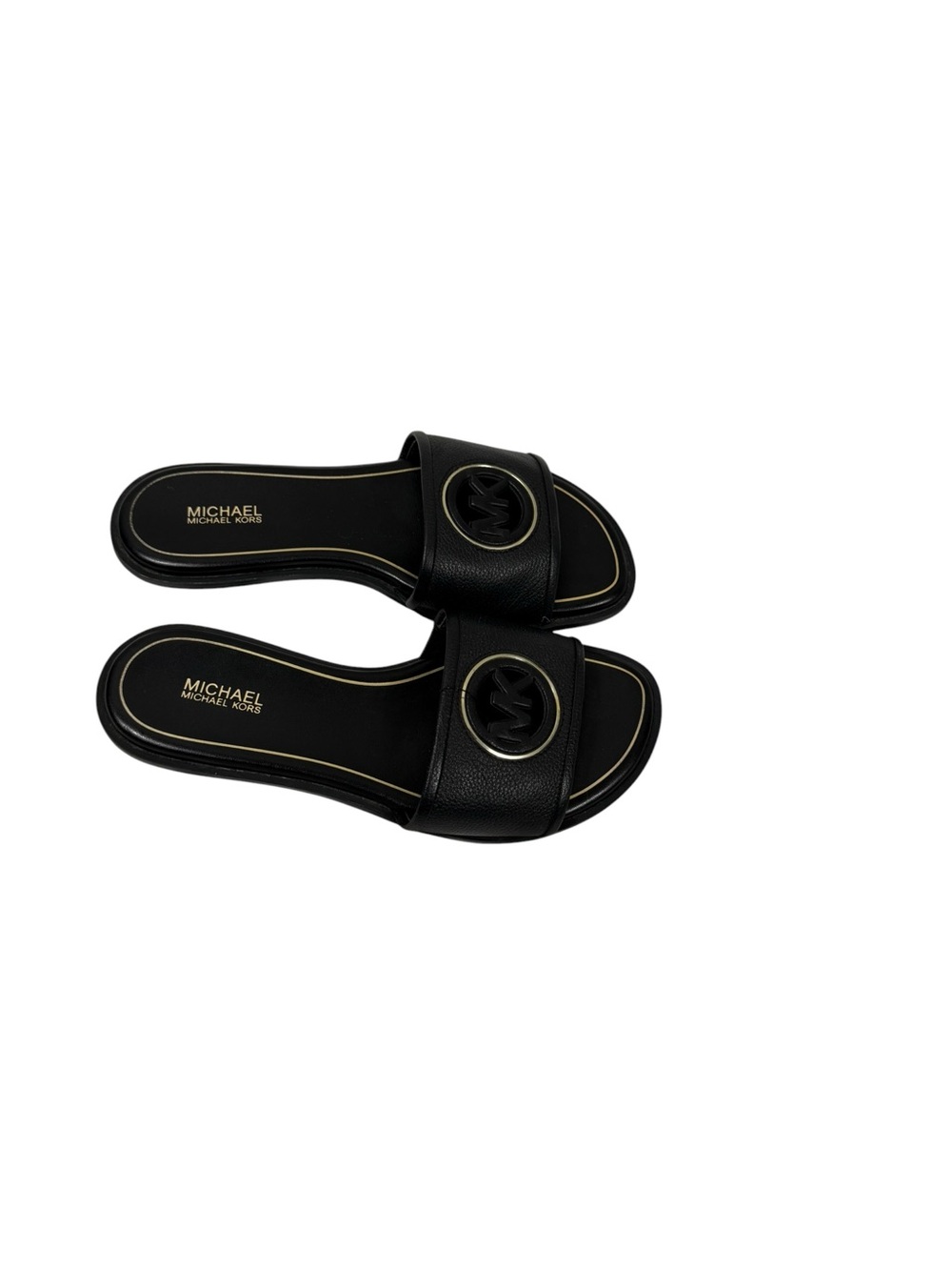 Michael Kors Deanna Black Logo Slide Sandals Size 7M - Picture 5 of 9